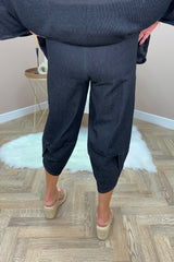 Black Denim Cocoon Trousers