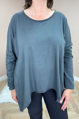 Charcoal Long Sleeve Layering Top