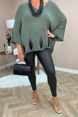 Matte Black Leather Look Leggings