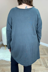 Charcoal Long Sleeve Layering Top
