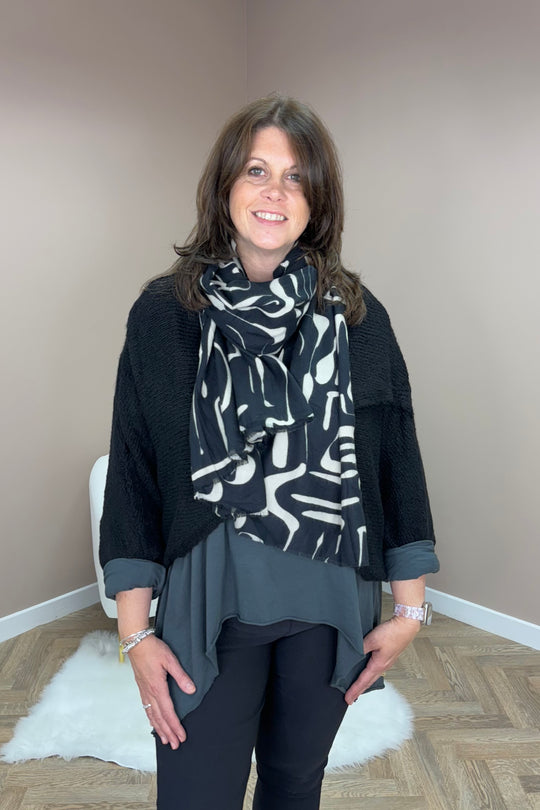 Charcoal Long Sleeve Layering Top