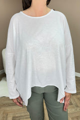 White Long Sleeve Layering Top