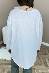 White Long Sleeve Layering Top