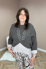 Beige Long Sleeve Layering Top