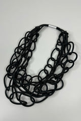 Black Short Chain Rubber Necklace