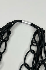 Electric Blue Short Chain Rubber Necklace