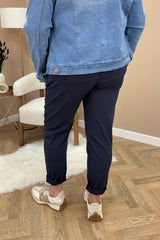 Curve Navy Magic Trousers