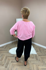 Black Cotton Cocoon Trousers