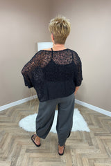 Charcoal Grey Cotton Cocoon Trousers