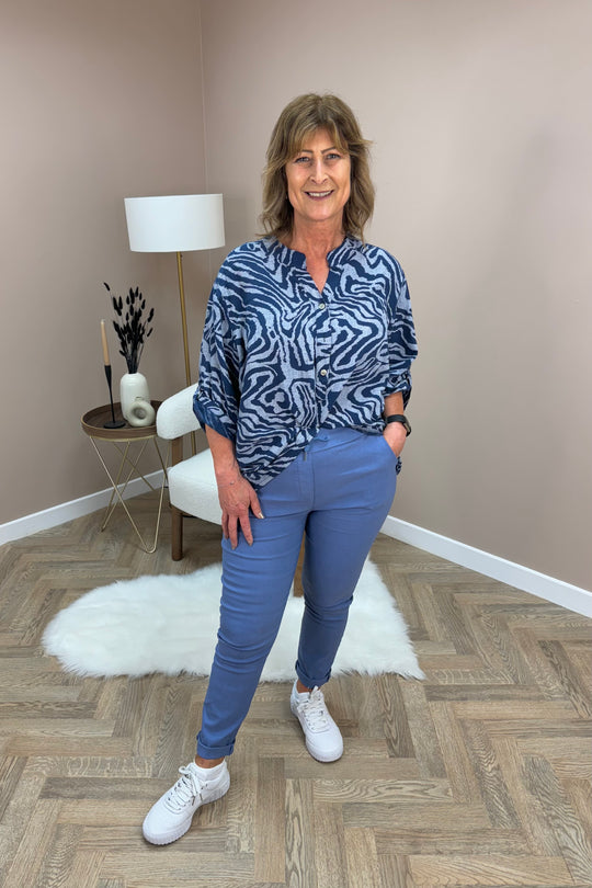 Denim Blue Magic Stretch Trousers