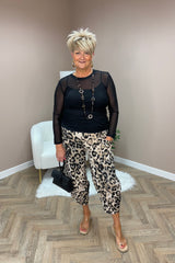 Leopard Cotton Cocoon Trousers
