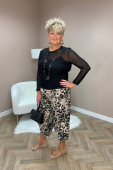 Leopard Cotton Cocoon Trousers