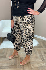 Leopard Cotton Cocoon Trousers