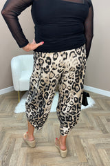 Leopard Cotton Cocoon Trousers