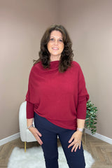 Burgundy Slouch Jumper