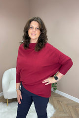 Burgundy Slouch Jumper