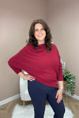 Burgundy Slouch Jumper