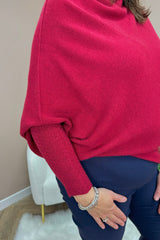 Burgundy Slouch Jumper