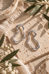 Renegade Sculptural Silver 18k Gold Earrings