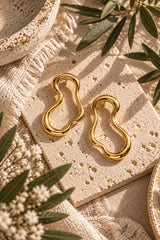 Renegade Sculptural 18k Gold Plated Earrings