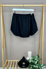 Black Button Through Shirt Bottom