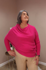 Fuchsia Pink Slouch Jumper