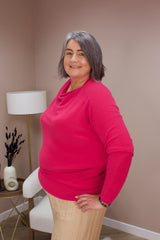 Fuchsia Pink Slouch Jumper