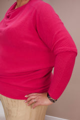 Fuchsia Pink Slouch Jumper