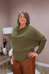 Khaki Green Slouch Jumper