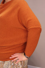 Tan Slouch Jumper