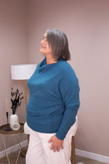 Teal Slouch Jumper